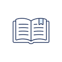 Open book with a bookmark